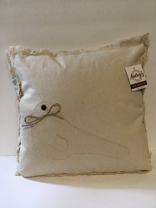 Patch Bird Pillow With Fringe