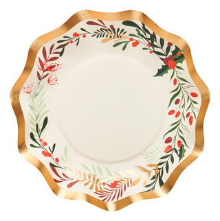 Christmas Forest Wavy Paper Appetizer/Dessert Bowl/8pk