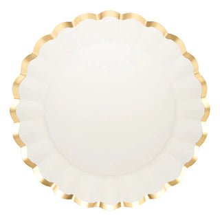 Gold and White Charger Paper Plate