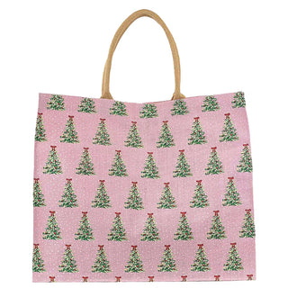 Pink Noelle Tree Tote Lg