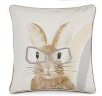 14” Rabbit with Glasses Pillow