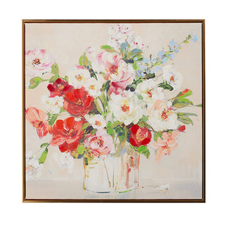 23.5” Floral Vase Framed Wall Art