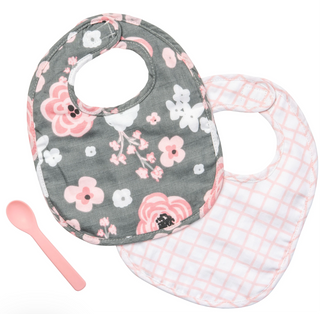 Muslin Bib/Spoon Set floral