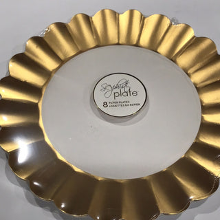 Gold and White Dinner Plates