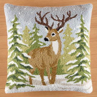 Snowfall Deer Pillow