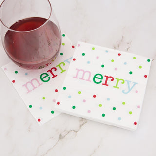 Merry Dot Cocktail Napkin