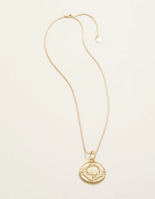 Damask Coin Necklace 18" Gold