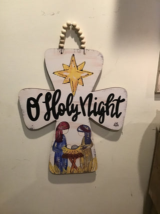 Holy Night Door Hanger