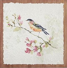 Bird on Branch Paper Wall Art