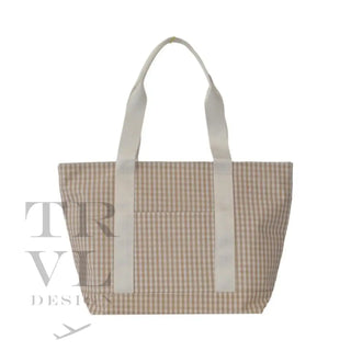 Classic Tote Gingham Khaki