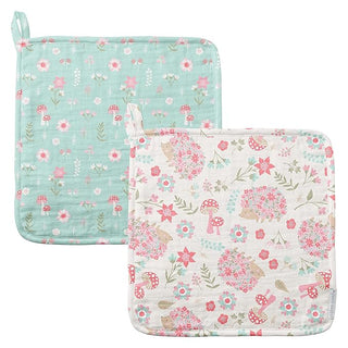 Muslin Washcloths 2/Set Hedgehog