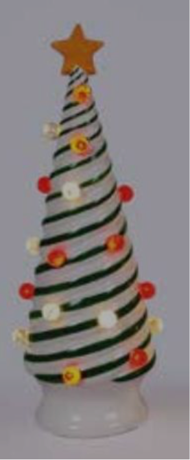 Small Ceramic Striped Tree