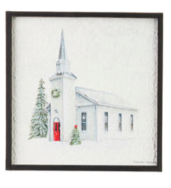 Church Tex Red Door Wall Art