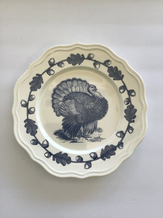 Turkey Scalloped Plate - Blue