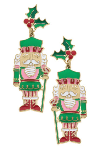 Holly Nutcracker Earrings