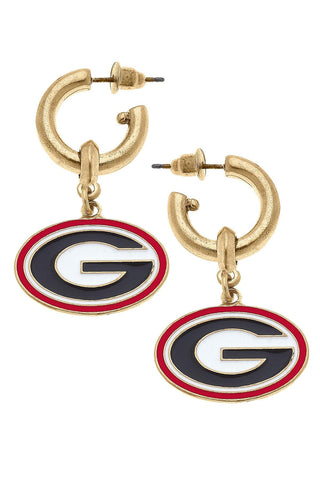 GA Bulldogs Drop Earring