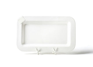 HAPPY EVERYTHING WHITE SMALL DOT MINI ENTERTAINING RECTANGLE PLATTER