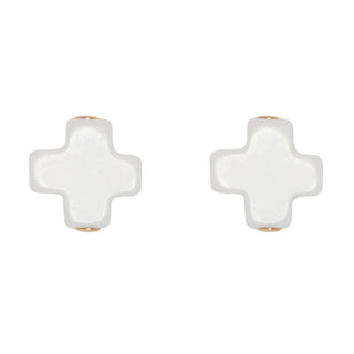 Signature Cross Stud-Off White