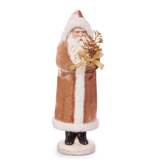 17.25" Champagne Hooded Santa