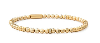 Stretch bracelet faceted gold