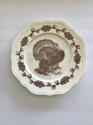 Turkey Scalloped Plate - Brown