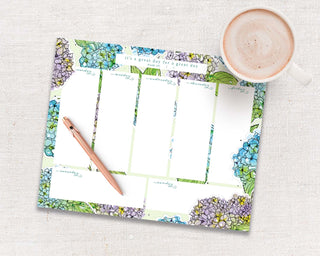 Hydrangea Weekly Planner Notepad