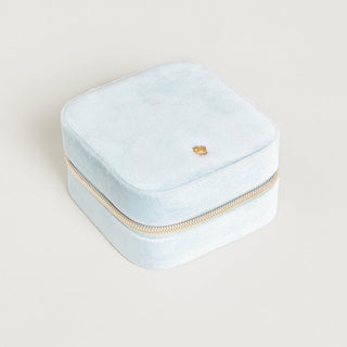 Velvet Jewelry Travel Case Sea Foam