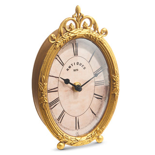 8” Antique Gold Clock