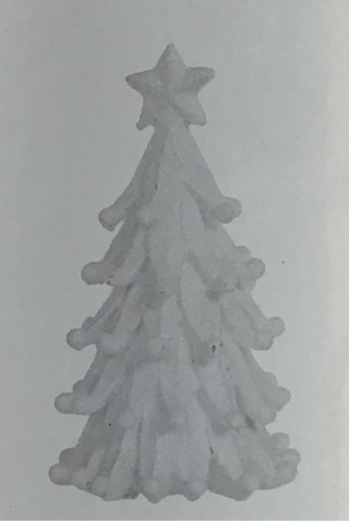 Small White Glitter Frost Tree