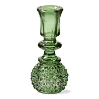 Hobnail Tealight/Taper Candle Holder Green