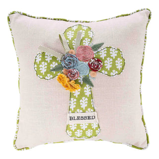 Cross Blessed Flower Pillow