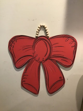 Red Bow Door Hanger