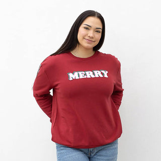 Merry Sweatshirt Red