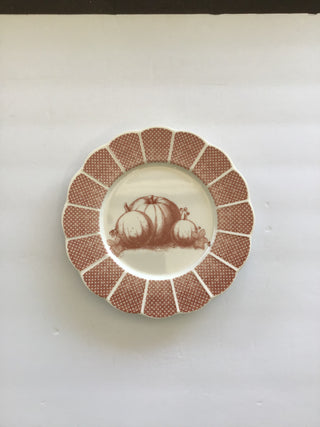 Pumpkin Scalloped Plate 8” Rust