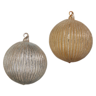 5" MERCURY RIBBED BALL ORNAMENT