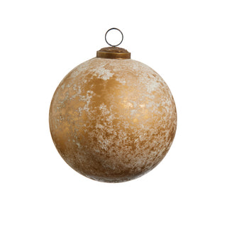 Distressed Gold Ball Ornament