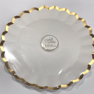Gold and White Charger Paper Plate