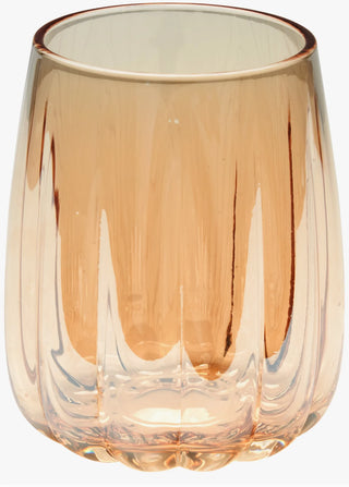 Glass Stemless Wine Gold