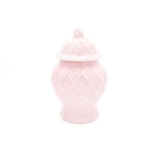 Small Textured Ginger Jar Pink