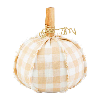 Mudpie Med Gingham Pumpkin