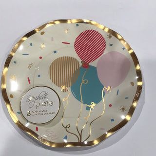 Let’s Celebrate Balloons Dessert Paper Plates