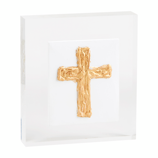 SmallCross Gold Acrylic Plaque