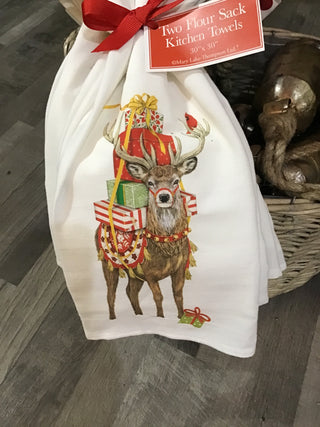 Presents Deer Towel Set