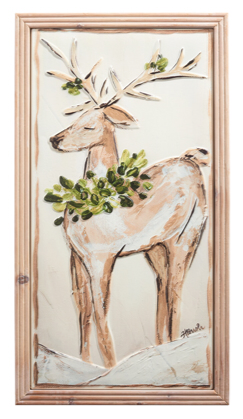 25.25” Deer Framed Wall Art