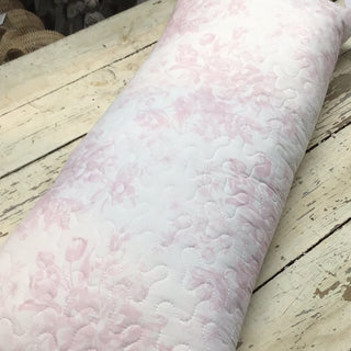 Rose Toile Pink 14x33 Quilted Pillow
