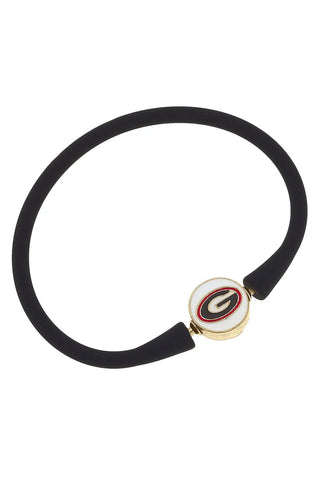 Ga Enamel Silicone Bracelet Blk