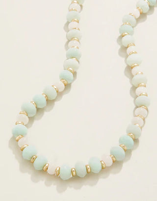 Sawyer Stone Necklace 17" Sea Foam/White