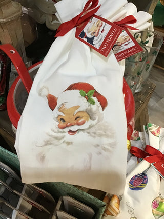 Winking Santa Towel Set