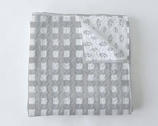 Ellie Plaid Grey Baby Blanket