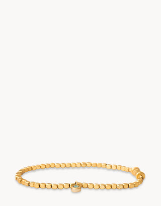 Stretch bracelet oval gold